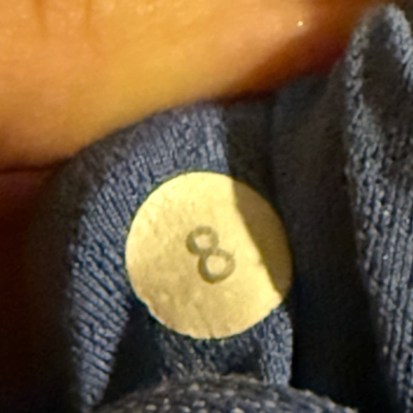 Lululemon Scuba Jacket Blue Hoodie High Neck Full Zip Thumb Holes, size 8 - Picture 12 of 13